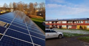bostadsrättsförening med solpaneler