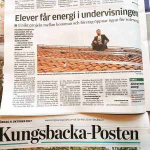 Tidning skolprojekt solceller