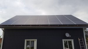 solpaneler på litet tak