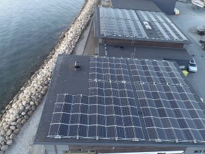 solceller på tak i hamnen